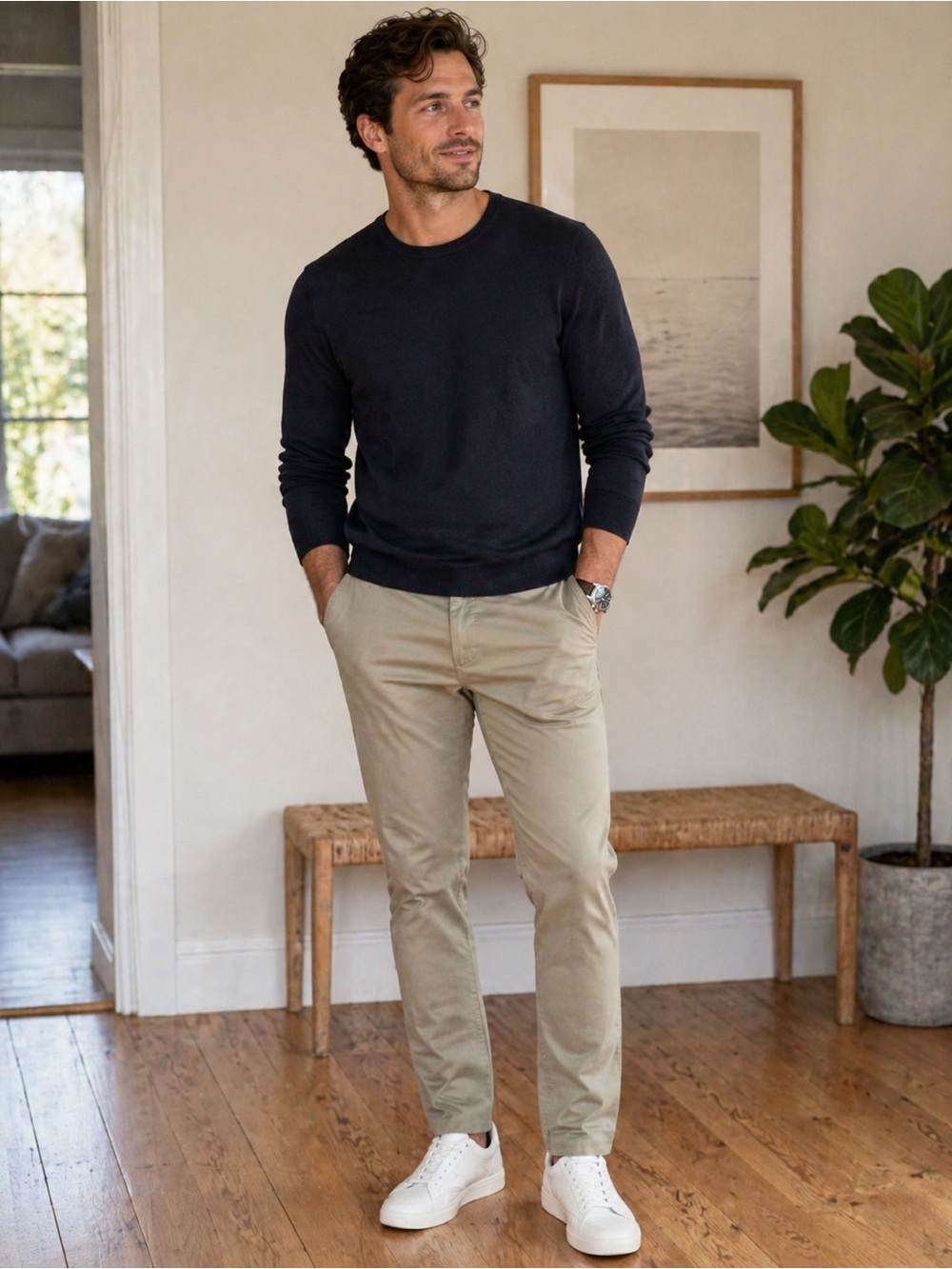 Dockers Slim Fit Men Pants— Beige / Stone color             size 32 /30